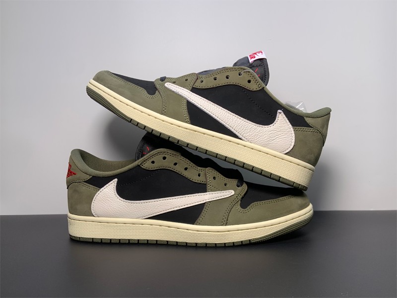 Travis Scott x Air Jordan 1 Low OG Black Olive DM7866-002